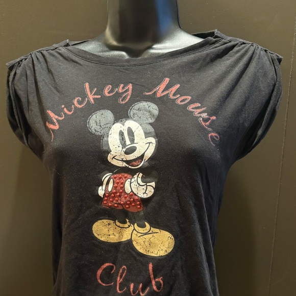 Vintage Mickey Mouse Club Black fitted short sleeve Shirt - Picture 9 of 9
